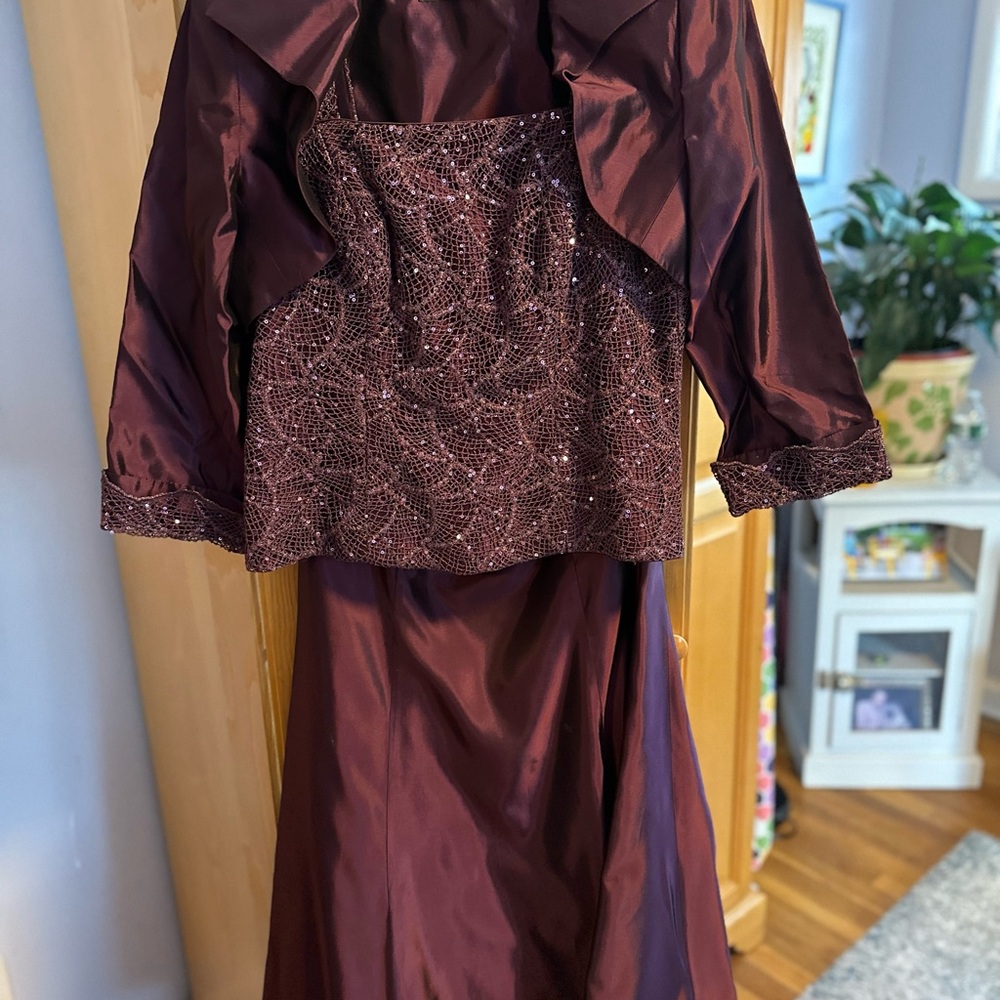 Obsessions Couture Purple Sequin Dress with Jacket